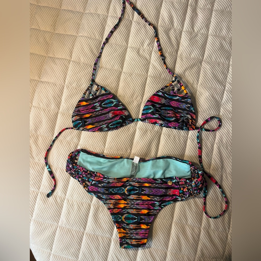 Colorful Patterned Bikini Set